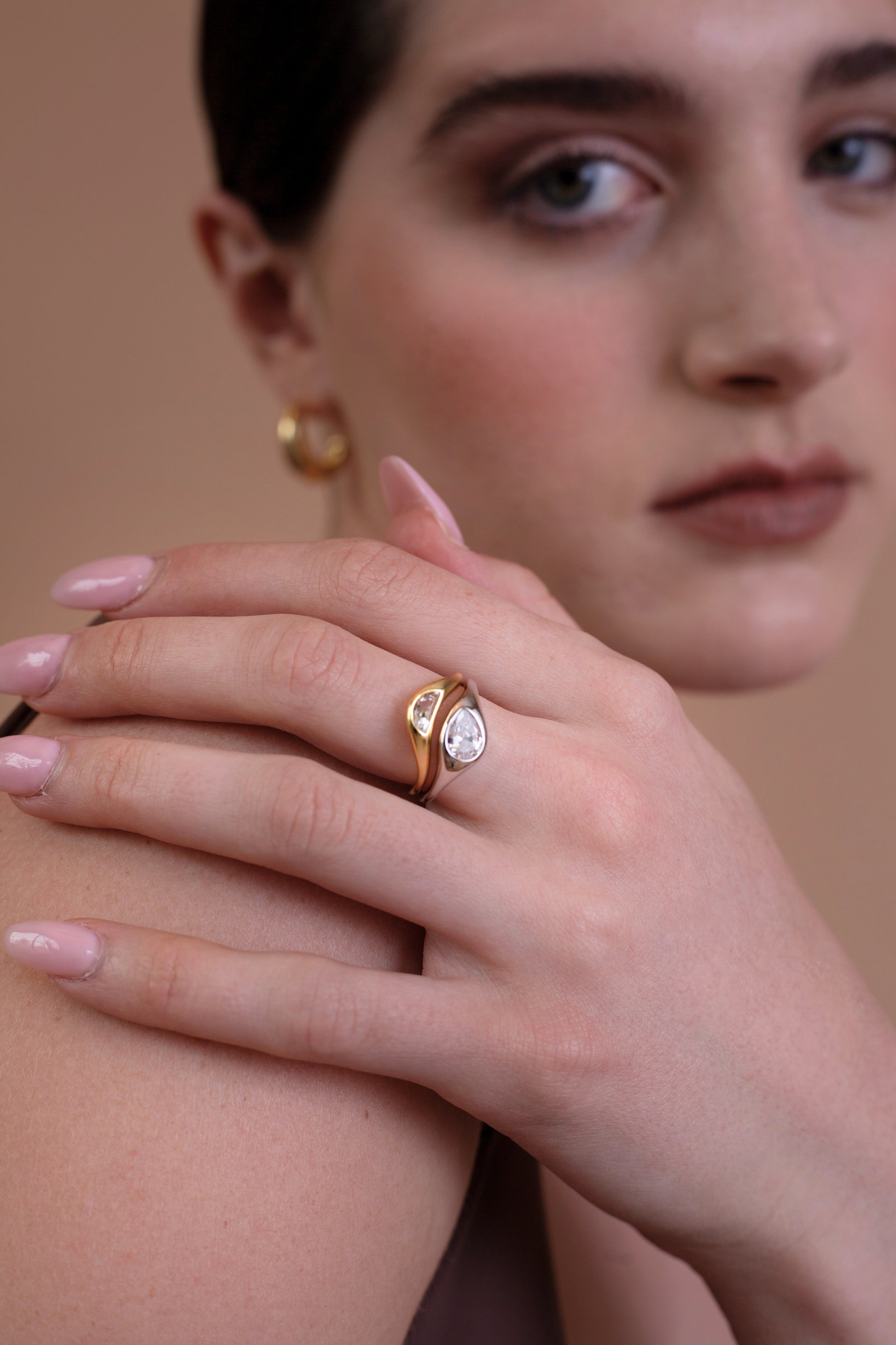 Two Tone Double Ring Set Zynnia two-tone-double-ring-set-zynnia