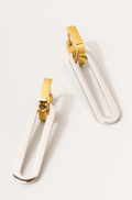 Two Tone Convertible Link Earrings