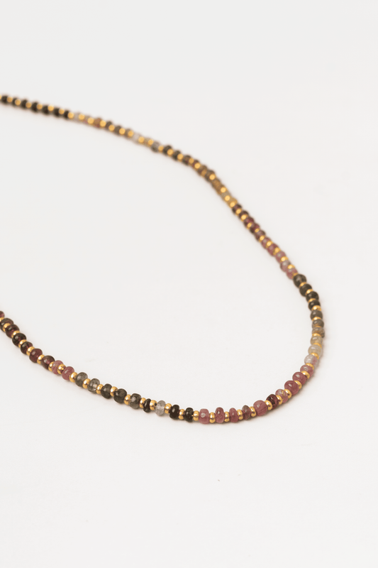 Colorful Tourmaline Beaded Necklace