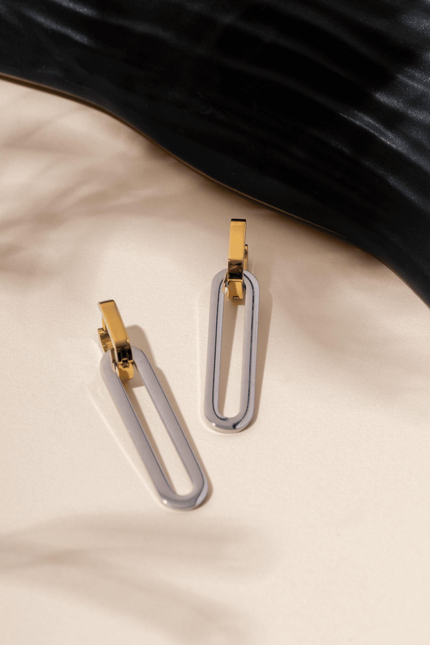 Two Tone Convertible Link Earrings