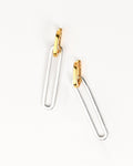 Two Tone Convertible Link Earrings