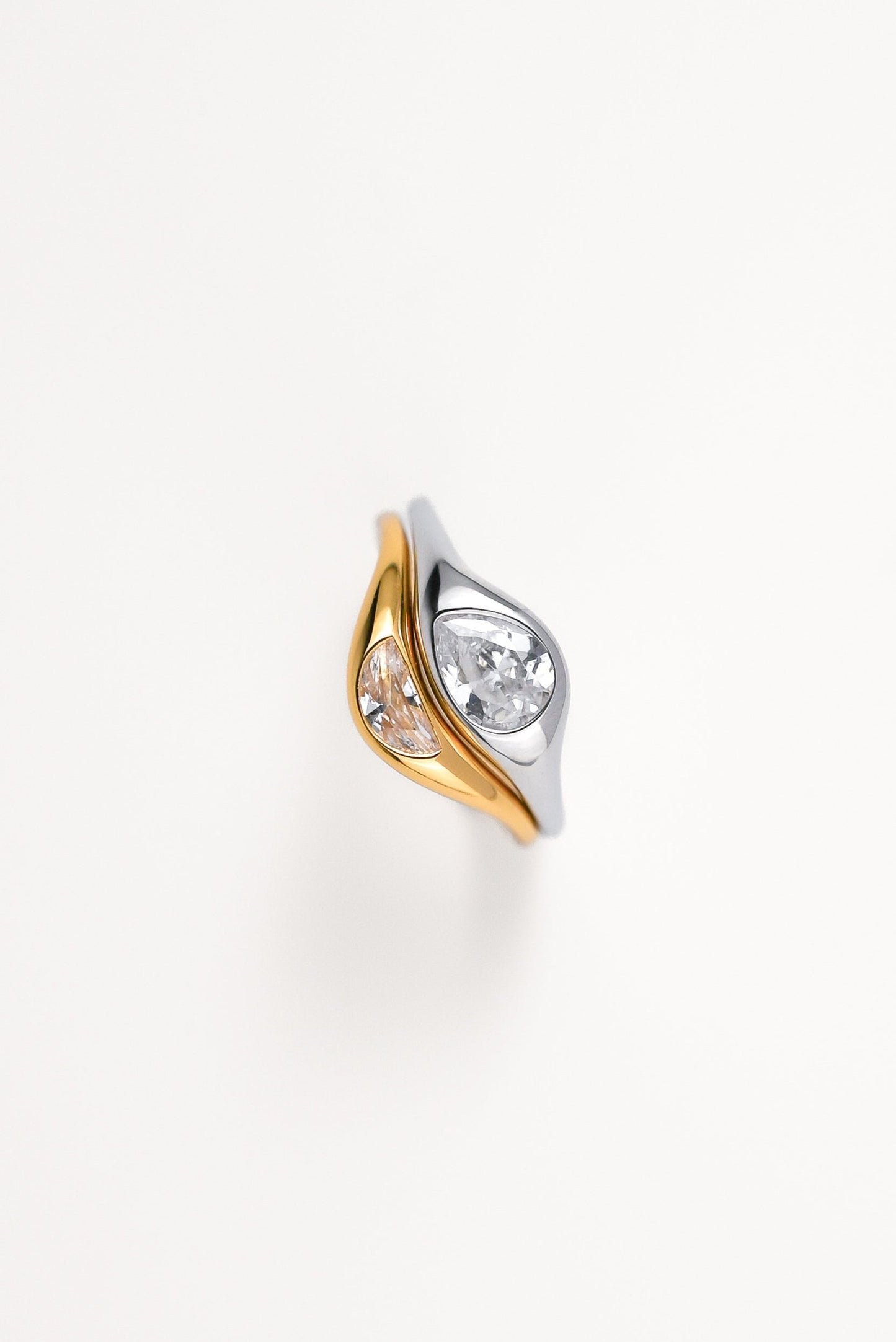 Two Tone Double Ring Set Zynnia two-tone-double-ring-set-zynnia