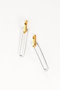 Two Tone Convertible Link Earrings