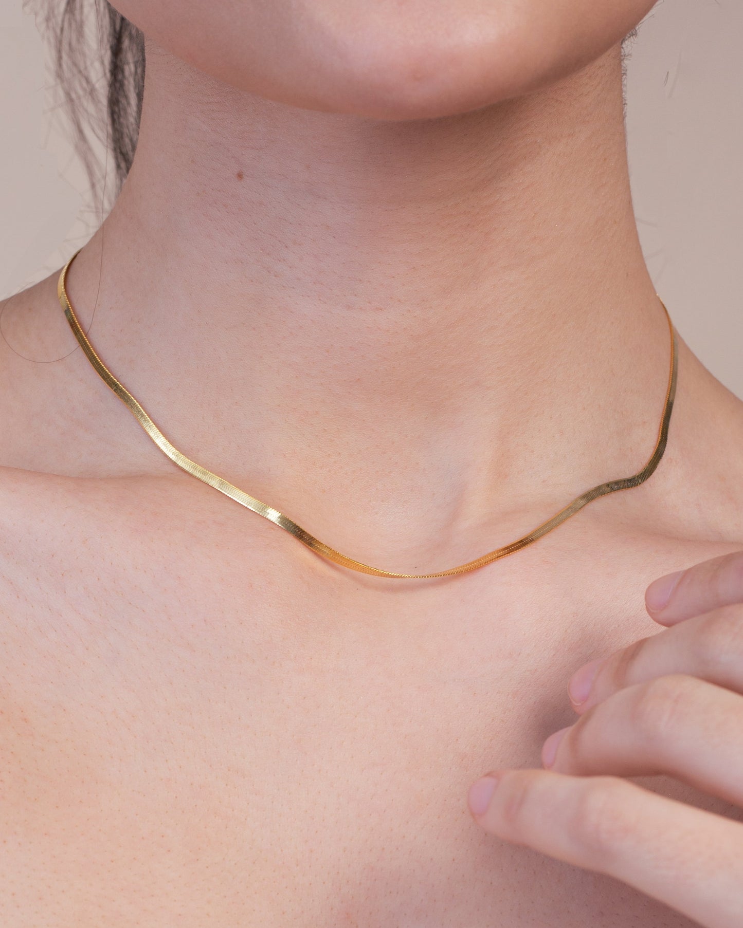 Slim Herringbone Necklace