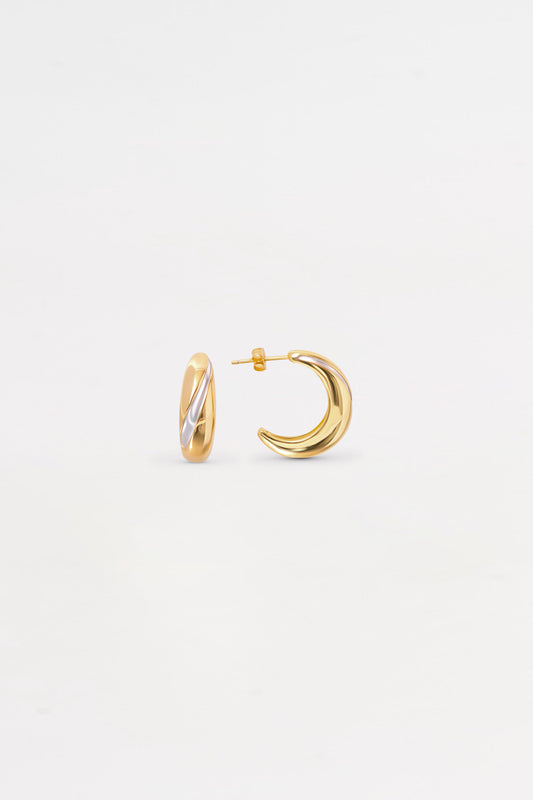 Two Tone Slit Hoops