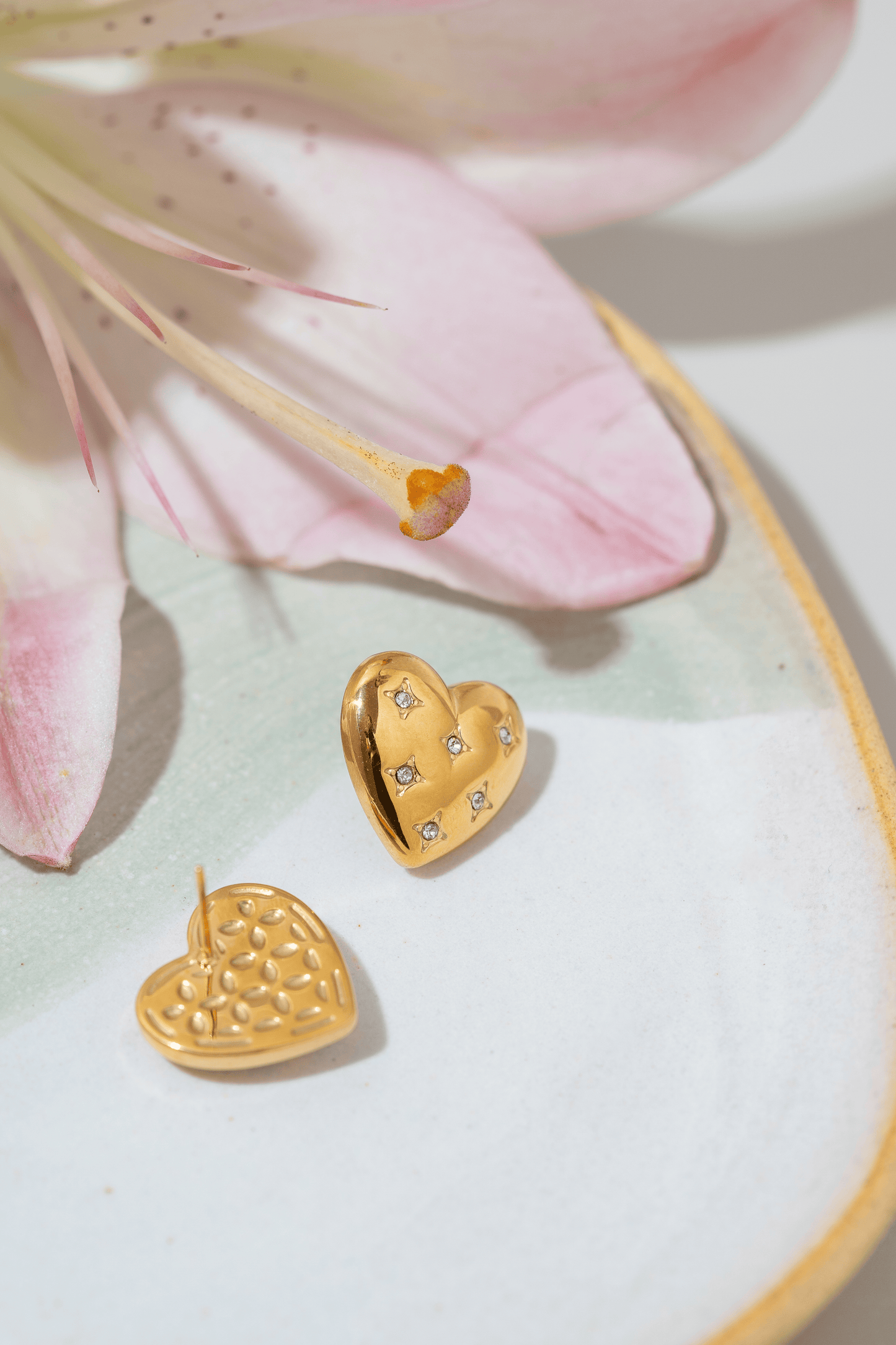 Stainless Steel Heart Studs